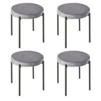 4er-Set Esszimmerhocker Stapelbar Esszimmerstühle...