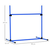 Agility Set Hunde 4-teiliges höhenverstellbar Agility-Ausrüstung Sprungstangen-Set Steckhürdenset mit 4 Hürden Tragetasche Koordinationstraining Sprungstangen-Set für Spiele Training