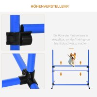 Agility Set Hunde 4-teiliges höhenverstellbar Agility-Ausrüstung Sprungstangen-Set Steckhürdenset mit 4 Hürden Tragetasche Koordinationstraining Sprungstangen-Set für Spiele Training