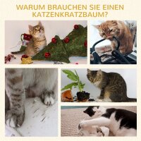 Kratzbaum 81,5 cm Katzenbaum mit Katzenhöhle, Plattformen, Katzenkratzbaum mit Sisal-Kratzsäulen, Spielball, für Katzen bis 4,5 kg, Beige