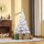 Künstlicher Weihnachtsbaum 150 cm künstlich Tannenbaum mit Kugeln, Glocken, Trommeln, Geschenkboxen, Christbaum mit 680 Spitzen, 12 Tannenzapfen Weihnachtsdeko inkl. Metallständer für drinnen