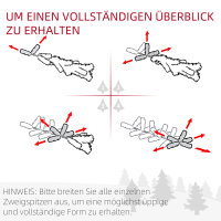 Künstlicher Weihnachtsbaum, 210 cm, beschneite PVC-Zweige, klappbar, Metallständer, Grün/Weiß