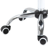 Rollhocker höhenverstellbar Drehhocker 49-61 cm Arbeitshocker drehbar Sattelhocker für Büro Salon Massage Spa Schwarz