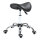 Rollhocker höhenverstellbar Drehhocker 49-61 cm Arbeitshocker drehbar Sattelhocker für Büro Salon Massage Spa Schwarz