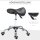 Rollhocker höhenverstellbar Drehhocker 49-61 cm Arbeitshocker drehbar Sattelhocker für Büro Salon Massage Spa Schwarz
