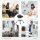 Rollhocker höhenverstellbar Drehhocker 49-61 cm Arbeitshocker drehbar Sattelhocker für Büro Salon Massage Spa Schwarz