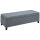 Sitzbank mit Stauraum, Ottomane, Flurbank, Knopfheftung,125,1 cm x 48,9 cm x 41,3 cm, Grau