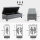 Sitzbank mit Stauraum, Ottomane, Flurbank, Knopfheftung,125,1 cm x 48,9 cm x 41,3 cm, Grau