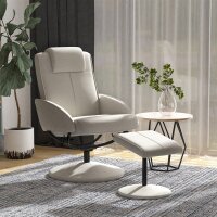 Relaxsessel mit Hocker, 360°drehbarer Fernsehsessel...