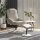 Relaxsessel mit Hocker, 360°drehbarer Fernsehsessel mit Liegefunktion, TV Sessel, Kunstleder, Lesesessel für Wohnzimmer, Schlafzimmer, Grau