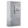 Medizinschrank aus Edelstahl Arzneischrank zur Medikamenten-Aufbewahrung, Abschließbar Medikamentenschrank mit 3 Fächer, Glastür 25 x 12 x 48 cm, Silber