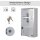 Medizinschrank aus Edelstahl Arzneischrank zur Medikamenten-Aufbewahrung, Abschließbar Medikamentenschrank mit 3 Fächer, Glastür 25 x 12 x 48 cm, Silber