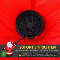 Weihnachtsdeko Aufblasbarer Weihnachtsmann Outdoor-Weihnachtsdekoration, inkl. Gebläse, 1,2 m, Rot + Weiß