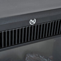 Elektrokamin Elektrischer Kamin Kaminofen Standkamin mit Flammeneffekt 600/1200W, Metall, Schwarz, 34x17x31 cm