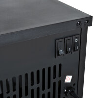 Elektrokamin Elektrischer Kamin Kaminofen Standkamin mit Flammeneffekt 600/1200W, Metall, Schwarz, 34x17x31 cm