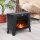 Elektrokamin Elektrischer Kamin Kaminofen Standkamin mit Flammeneffekt 600/1200W, Metall, Schwarz, 34x17x31 cm