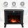 Elektrokamin Elektrischer Kamin Kaminofen Standkamin mit Flammeneffekt 600/1200W, Metall, Schwarz, 34x17x31 cm
