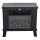 Elektrokamin Elektrischer Kamin Kaminofen Standkamin mit Flammeneffekt 600/1200W, Metall, Schwarz, 34x17x31 cm