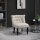 Relaxsessel Vintage Ruhesessel Relaxstuhl Polstersessel Esszimmerstuhl Leinenbezug Holzgestell Beige+Schwarz 67 x 67 x 78 cm