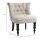 Relaxsessel Vintage Ruhesessel Relaxstuhl Polstersessel Esszimmerstuhl Leinenbezug Holzgestell Beige+Schwarz 67 x 67 x 78 cm