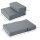 Haustiertreppe Tierunterlage 2 Stufen Klappbar bis 7 kg Hundetreppe Treppe Unterlage für Katzen und Hunde Grau L45 x B39 x H20 cm
