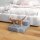 Haustiertreppe Tierunterlage 2 Stufen Klappbar bis 7 kg Hundetreppe Treppe Unterlage für Katzen und Hunde Grau L45 x B39 x H20 cm
