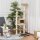Rattan Kratzbaum mit Katzenhöhle Mehrstufiger Katzenbaum Kletterbaum für Katzen E1 MDF Sisal Beige+Braun 55 x 55 x 174 cm