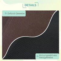 Haustierbett mit Baldachin, klappbar, Hundeliege, Outdoor-Hundebett, Mesh-Stoff, Braun + Schwarz