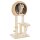 Kratzbaum 100 cm Katzenturm mit Höhle, Spielball, Sisalstämme, Plattform, mehrstöckiger Katzenkratzbaum, Kletterbaum, für mittelgroße Katzen, Beige