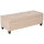Polsterbank mit Stauraum, Knopfheftung, bis 120 kg, 125 x 49 x 41,5 cm, Beige