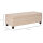 Polsterbank mit Stauraum, Knopfheftung, bis 120 kg, 125 x 49 x 41,5 cm, Beige