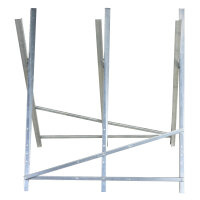Kettensägebock Sägebock zusammenklappbar Sägegestell für Brennholz Silber Metall 83 x 83 x 79 cm