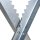 Kettensägebock Sägebock zusammenklappbar Sägegestell für Brennholz Silber Metall 83 x 83 x 79 cm