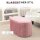 Sitzbank Bank mit Stauraum Polsterbank Ottomane, Retrodesign, Samtoptik, 81 cm x 40 cm x 41 cm, Altrosa