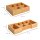 Aufbewahrungsbox Ordnungsbox Schubladen Organizer ausziehbar Bambus Natur 24,6 x 17,6 x 7 cm