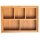 Aufbewahrungsbox Ordnungsbox Schubladen Organizer ausziehbar Bambus Natur 24,6 x 17,6 x 7 cm