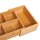 Aufbewahrungsbox Ordnungsbox Schubladen Organizer ausziehbar Bambus Natur 24,6 x 17,6 x 7 cm