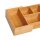 Aufbewahrungsbox Ordnungsbox Schubladen Organizer ausziehbar Bambus Natur 24,6 x 17,6 x 7 cm