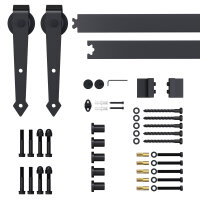 Schiebetür-Kit, rustikales Design, Kohlenstoffstahl,...