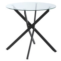 Moderner Glas-Esstisch, 80 cm Durchmesser,...