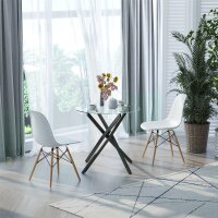 Moderner Glas-Esstisch, 80 cm Durchmesser,...