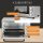 Mini Backofen 32L 100 °C-230 °C 1600 W Mini Ofen mit Backblech Krümelblech Grillrost und 3 Kochmodi Pizzaofen mit Timer Backblech-Griff Edelstahl Silber