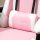 Gamingstuhl Computerstuhl Ergonomischer Bürostuhl Gamer Stuhl mit Kopfstütze Lendenkissen Bürostuhl höhenverstellbar 360°drehbar Schaumstoff Kunstleder PVC Rosa+Weiß 64 x 67 x 119-127 cm
