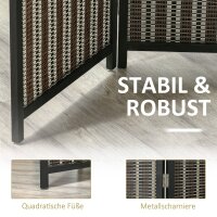 Raumteiler, faltbar, Kiefernholz/Bambus, 180 x 180 cm, Braun/Schwarz