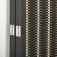 Raumteiler, faltbar, Kiefernholz/Bambus, 180 x 180 cm, Braun/Schwarz