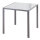 Esstisch Küchentisch Glastisch Quadratischer Tisch, Glasplatte, kompaktes Design, Grau