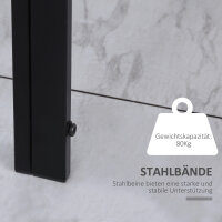 Esstisch Küchentisch großer Tisch, modernes Design, 120 cm x 60 cm x 75 cm, Schwarz