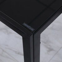 Esstisch Küchentisch großer Tisch, modernes Design, 120 cm x 60 cm x 75 cm, Schwarz