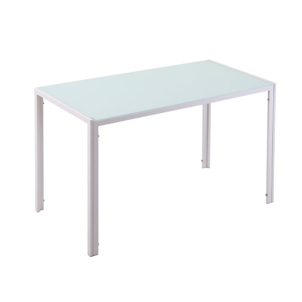 Esstisch Küchentisch großer Tisch, modernes Design, 120 cm x 60 cm x 75 cm, Weiß