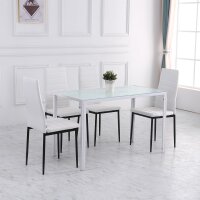 Esstisch Küchentisch großer Tisch, modernes Design, 120 cm x 60 cm x 75 cm, Weiß